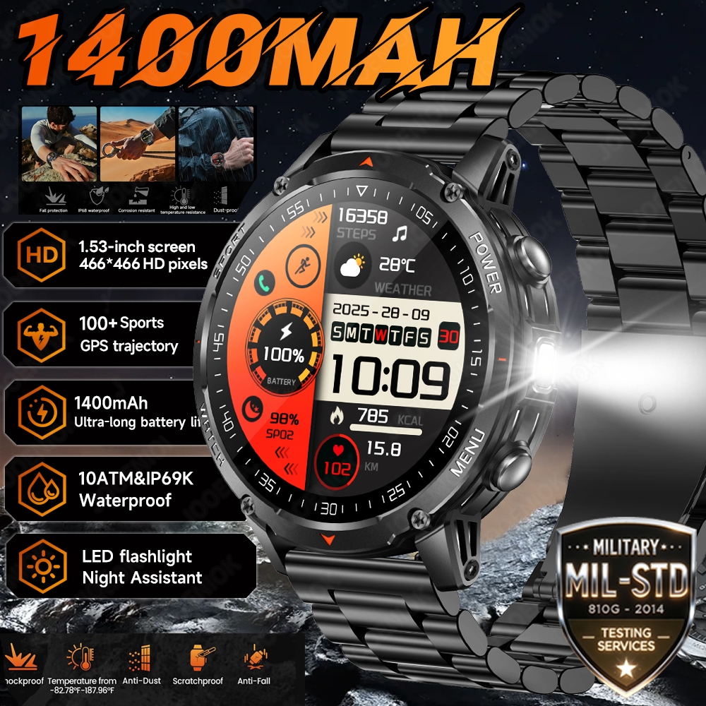 Smartwatch Professional Watches For Men - 2026New 1400mAh T-Rex 3 Smart Watch