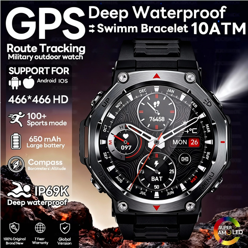 Smartwatch Professional Watches For Men - 2026 New T-Rex 3 Ultra Outdoor