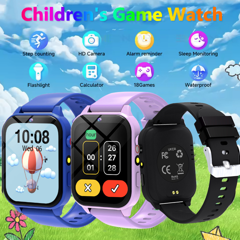 Smartwatch Digital Watches For Kids - Kids Game Smart Watch Flashlight Waterproof