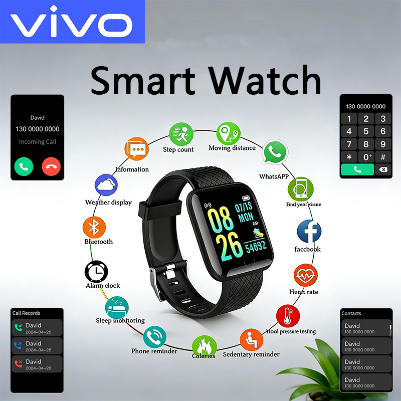Smartwatch Watches Birthday Gift For Men - VIVO Men Women Wristwatches Smart Watch