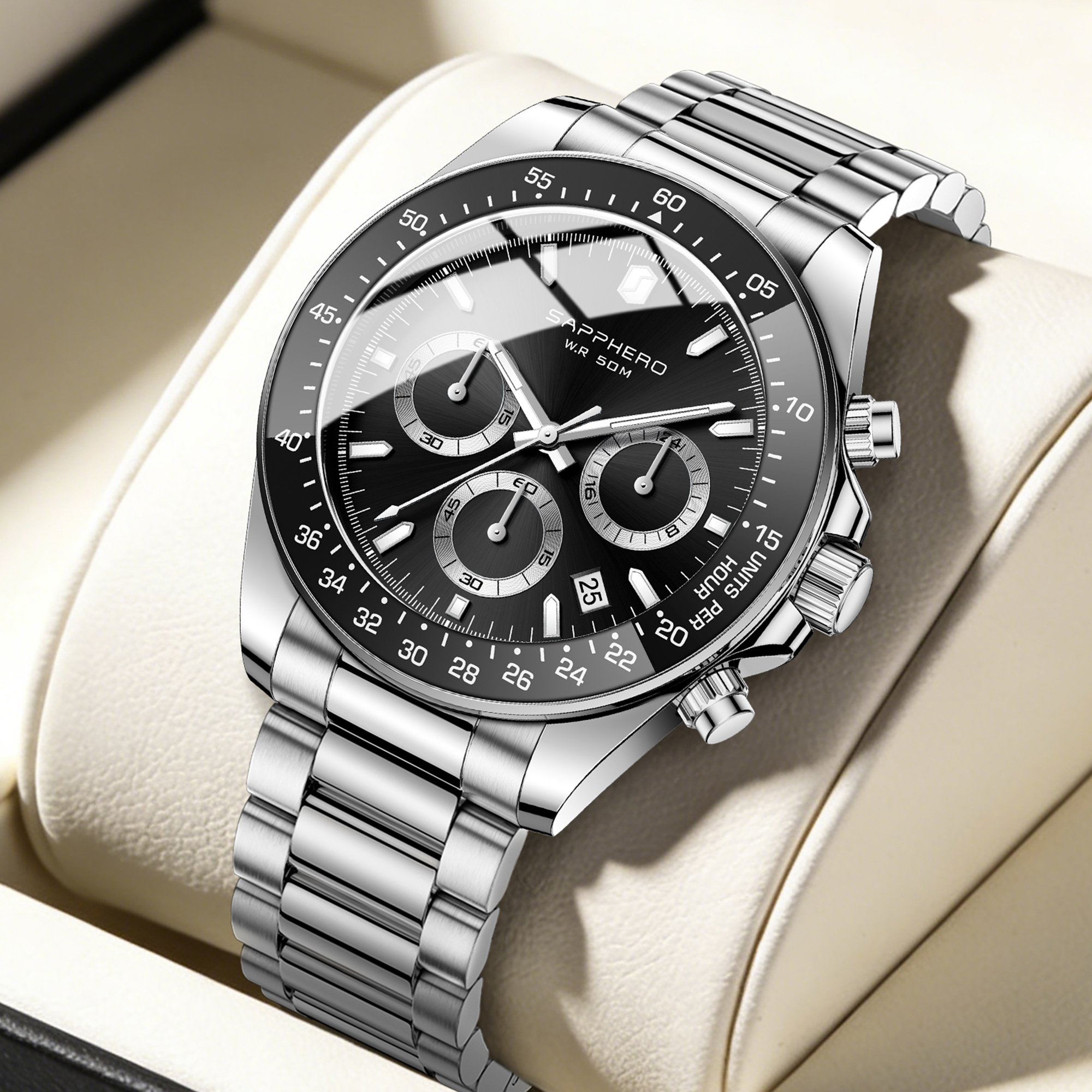 Watches Not Smartwatch - SAPPHERO Fashionable Men's Watch Date Display