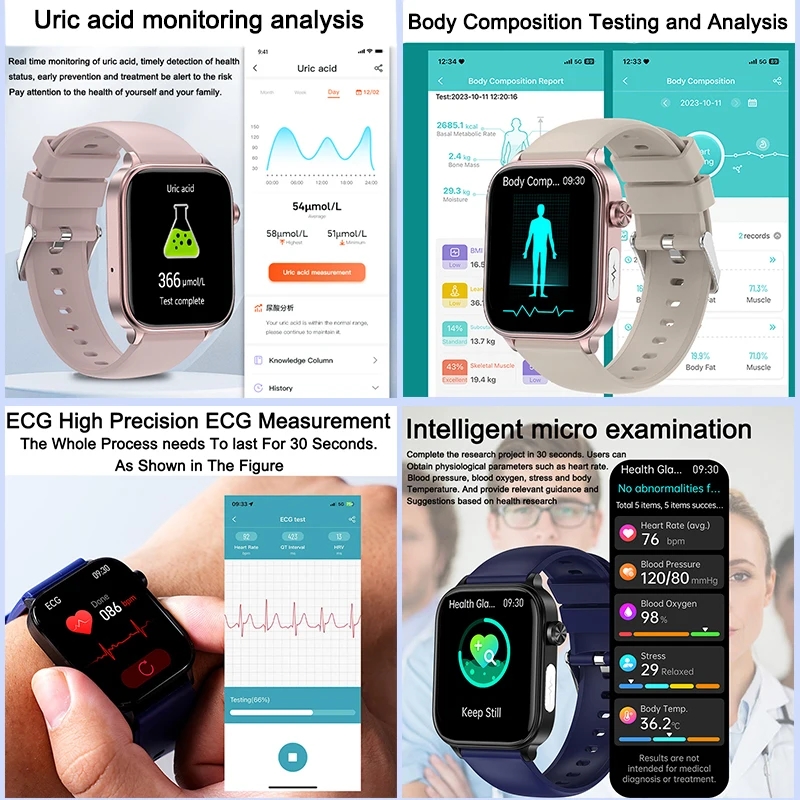 2025 New For XIAOM1 ECG+PPG Bl - Smartwatch Professional Watches For Men avaliação e preço