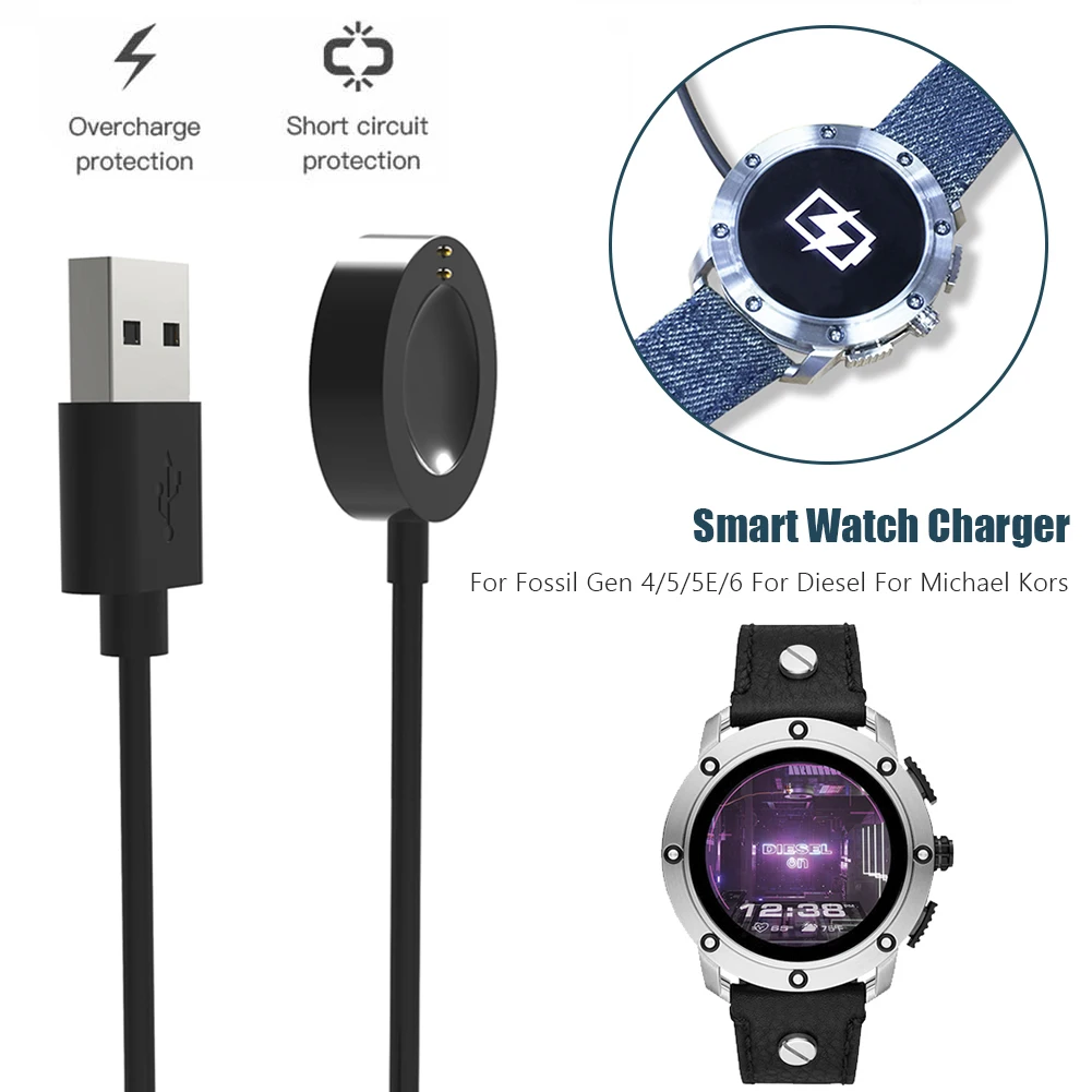 USB Magnetic Fast Charge Charg - Fossil Watches Smartwatch Charger avaliação e preço