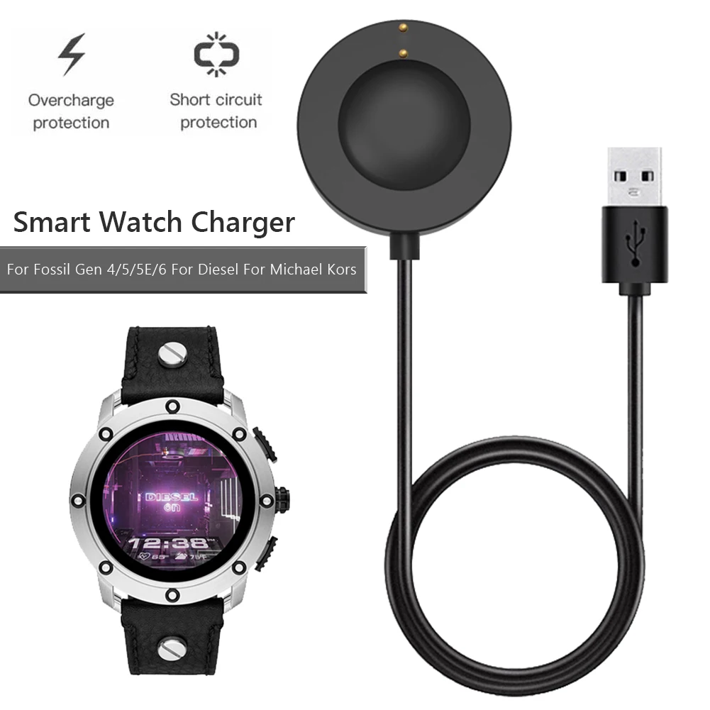 USB Magnetic Fast Charge Charg - Fossil Watches Smartwatch Charger avaliação e preço