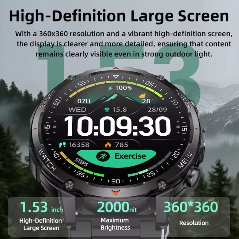 2026New 1400mAh T-Rex 3 Smart  - Smartwatch Professional Watches For Men avaliação e preço