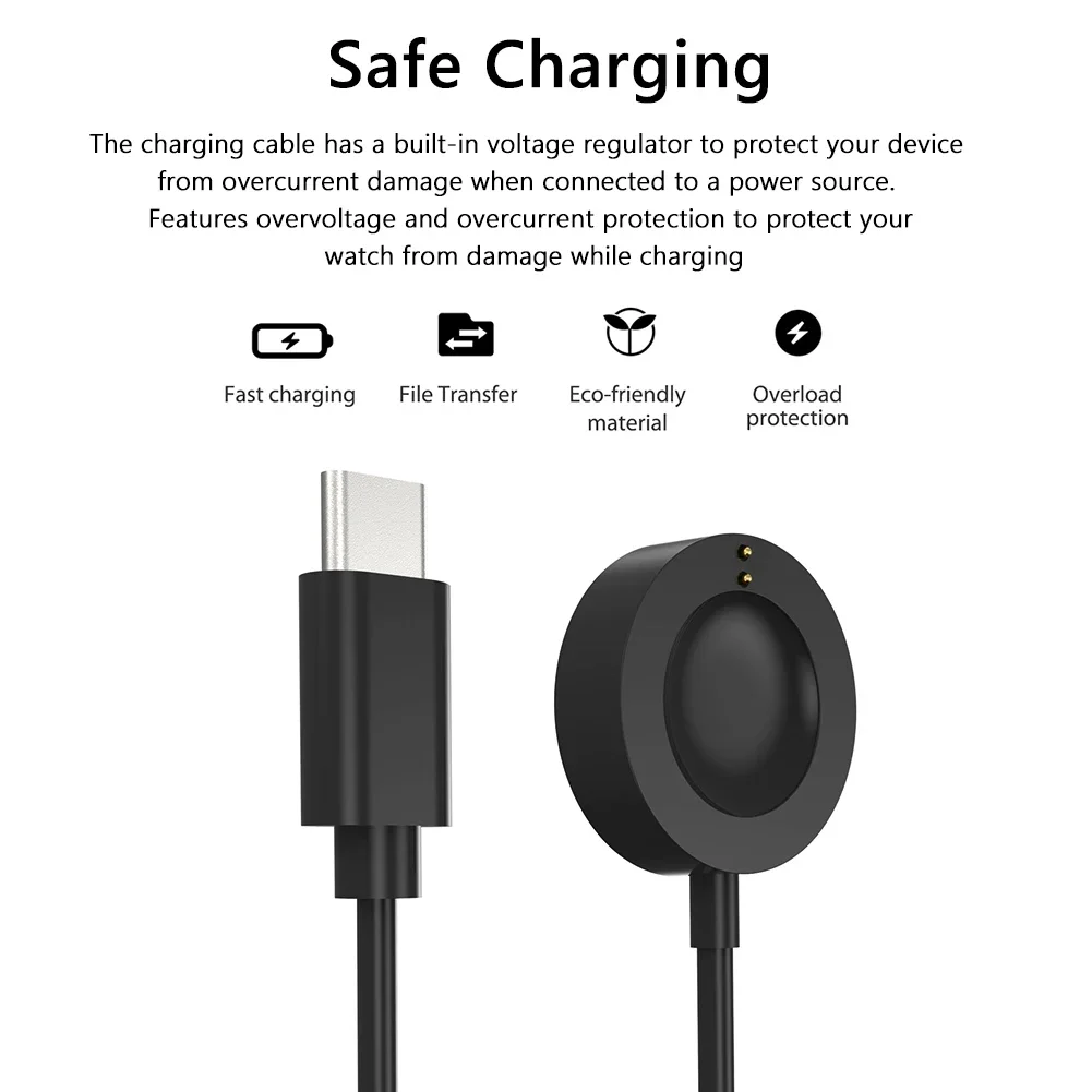 1M USB Type-C Magnetic Fast Ch - Fossil Watches Smartwatch Charger avaliação e preço