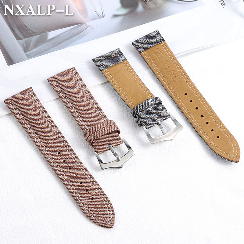 Denim Canvas Nylon Watch Strap - Seiko Watches Smartwatch avaliação e preço