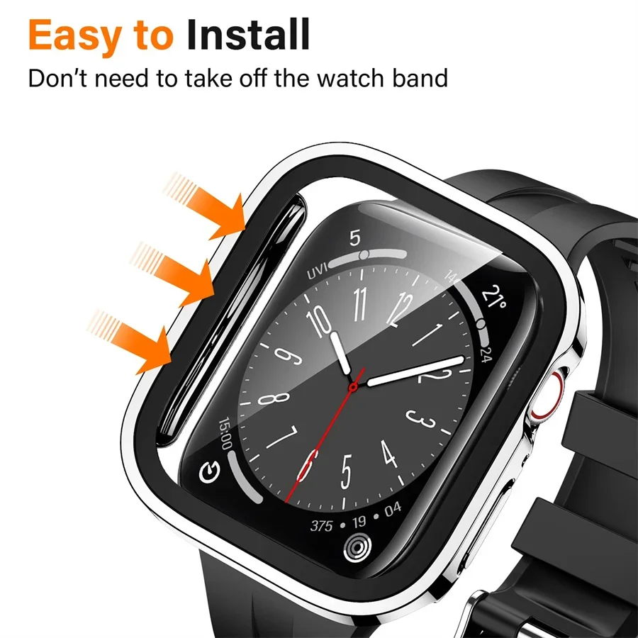 Glass+cover For Apple Watch ca - Watches Not Smartwatch avaliação e preço