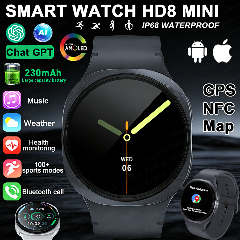 2026 New Watches 8 Mini GPS Tr - Smartwatch Watches For Women With Gps avaliação e preço