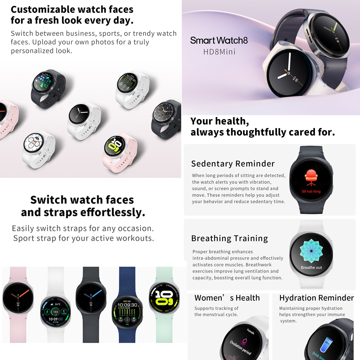 2026 New Watches 8 Mini GPS Tr - Smartwatch Watches For Women With Gps avaliação e preço