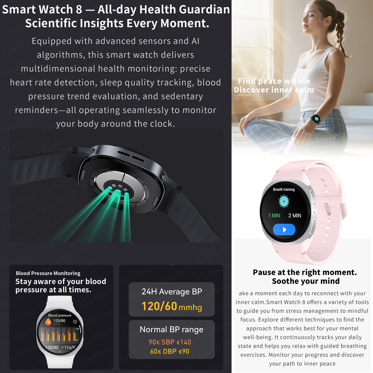 2026 New Watches 8 Mini GPS Tr - Smartwatch Watches For Women With Gps avaliação e preço