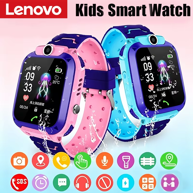 Lenovo Kids SOS GPS Location C - Smartwatch Digital Watches For Kids avaliação e preço