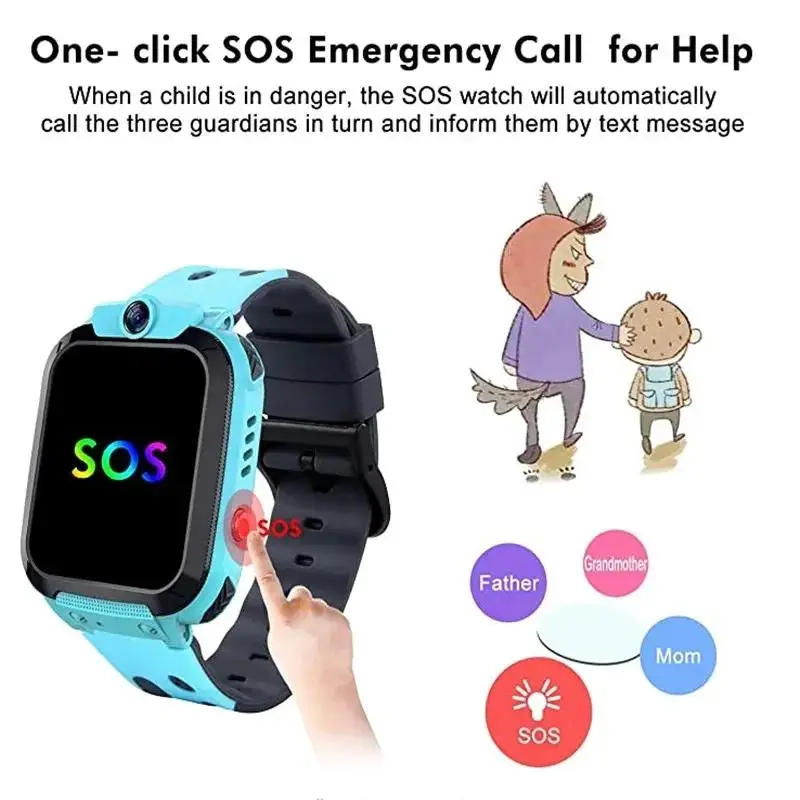 Lenovo Kids SOS GPS Location C - Smartwatch Digital Watches For Kids avaliação e preço