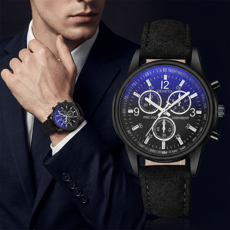 Geneva Men's Chronograph Watch - Smartwatch Watches Best Gift For Men avaliação e preço