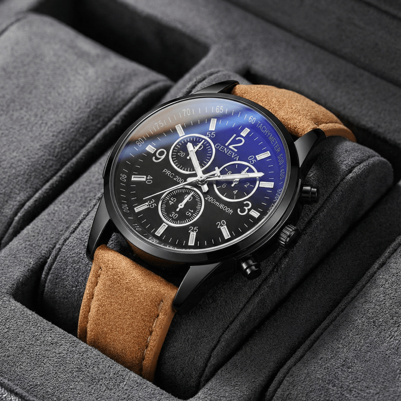 Geneva Men's Chronograph Watch - Smartwatch Watches Best Gift For Men avaliação e preço