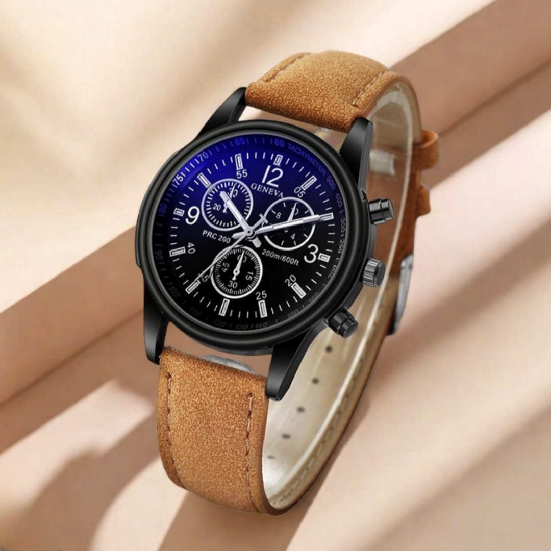Geneva Men's Chronograph Watch - Smartwatch Watches Best Gift For Men avaliação e preço