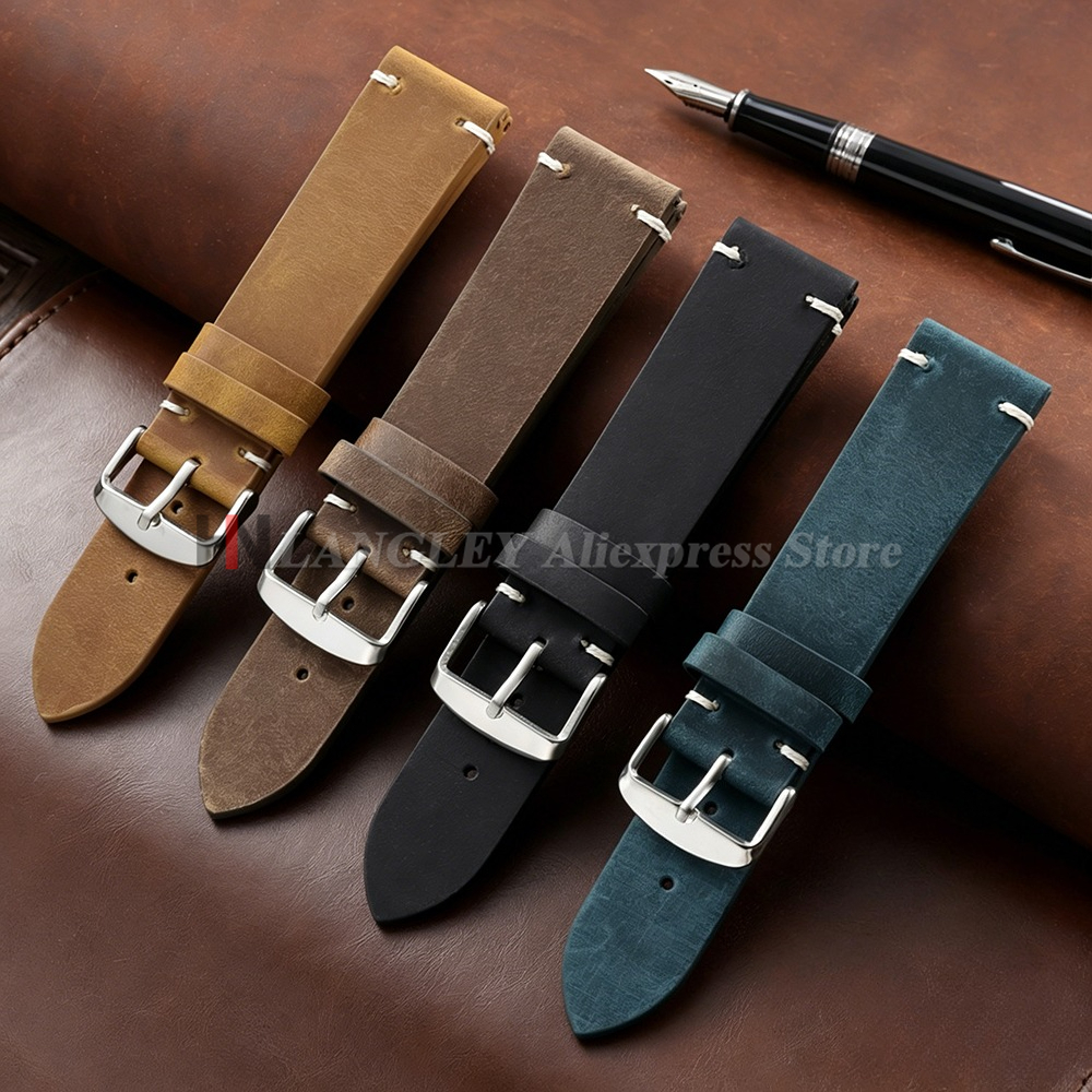 Vintage Oil Wax Cowhide Watch  - Seiko Watches Smartwatch avaliação e preço