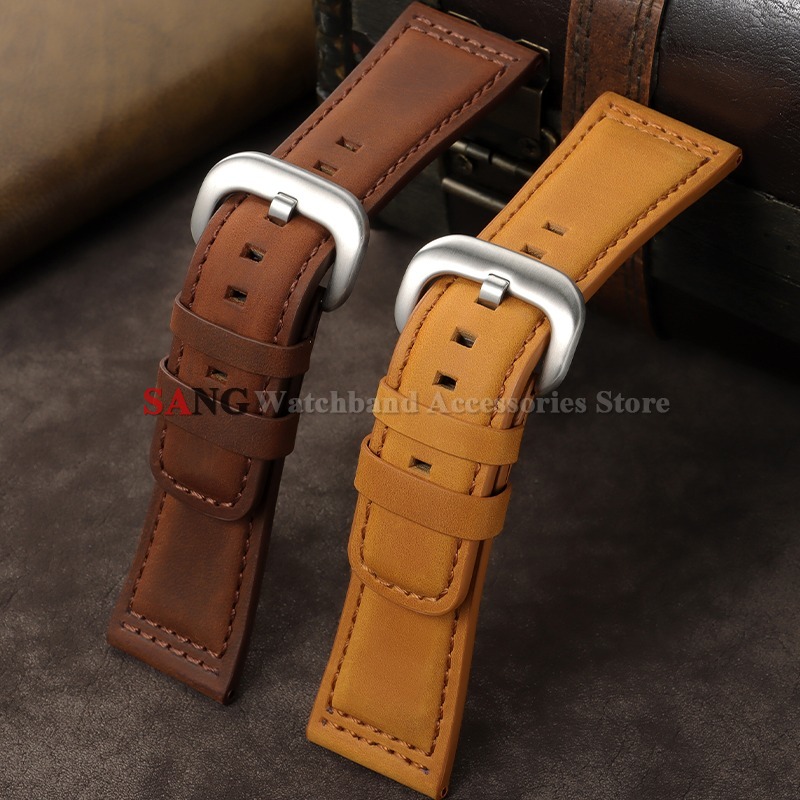 28mm Vintage Leather Watchband - Seiko Watches Smartwatch avaliação e preço