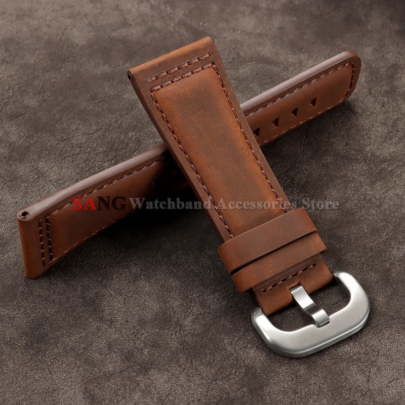 28mm Vintage Leather Watchband - Seiko Watches Smartwatch avaliação e preço