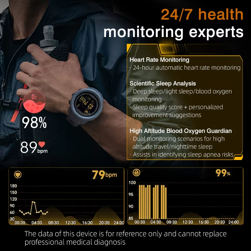 NORTH EDGE NEW MARS 5 Men's Di - Smartwatch New Watches For Men avaliação e preço