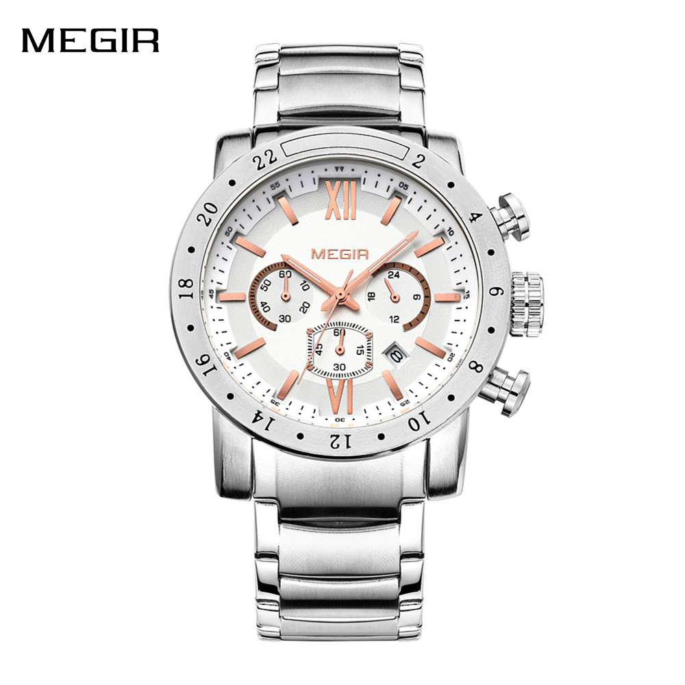 MEGIR Stainless Steel Casual W - Watches Not Smartwatch avaliação e preço