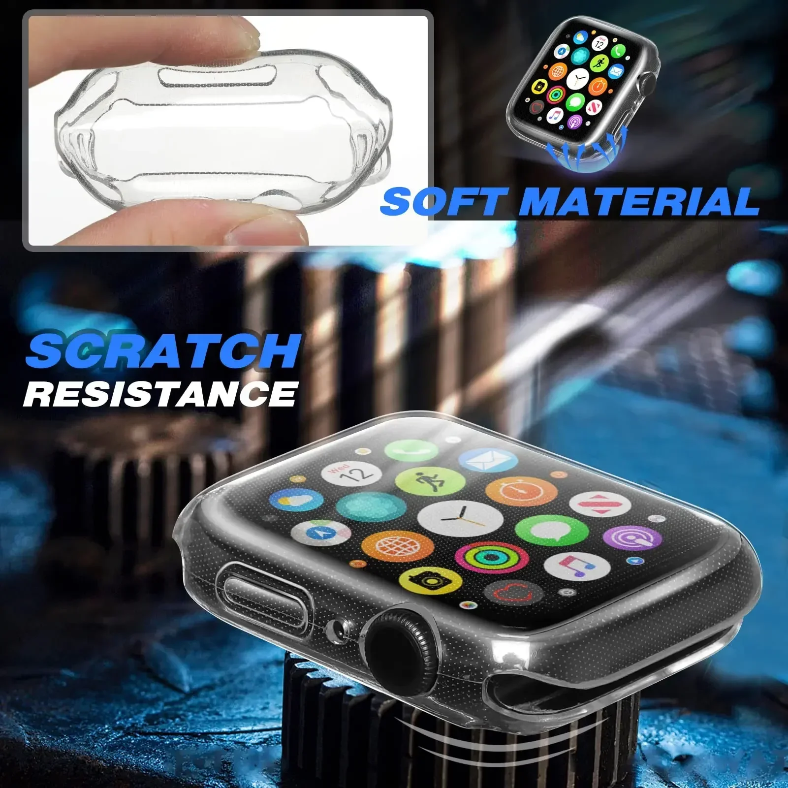 Cover For Apple Watch Case 44m - Watches Not Smartwatch avaliação e preço