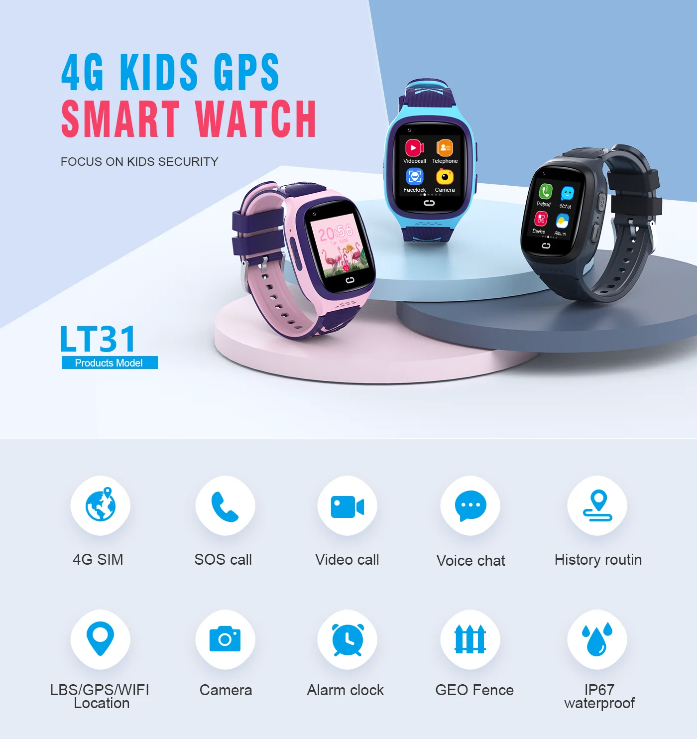 4G Kids Smartwatch SOS Waterpr - Smartwatch Digital Watches For Kids avaliação e preço
