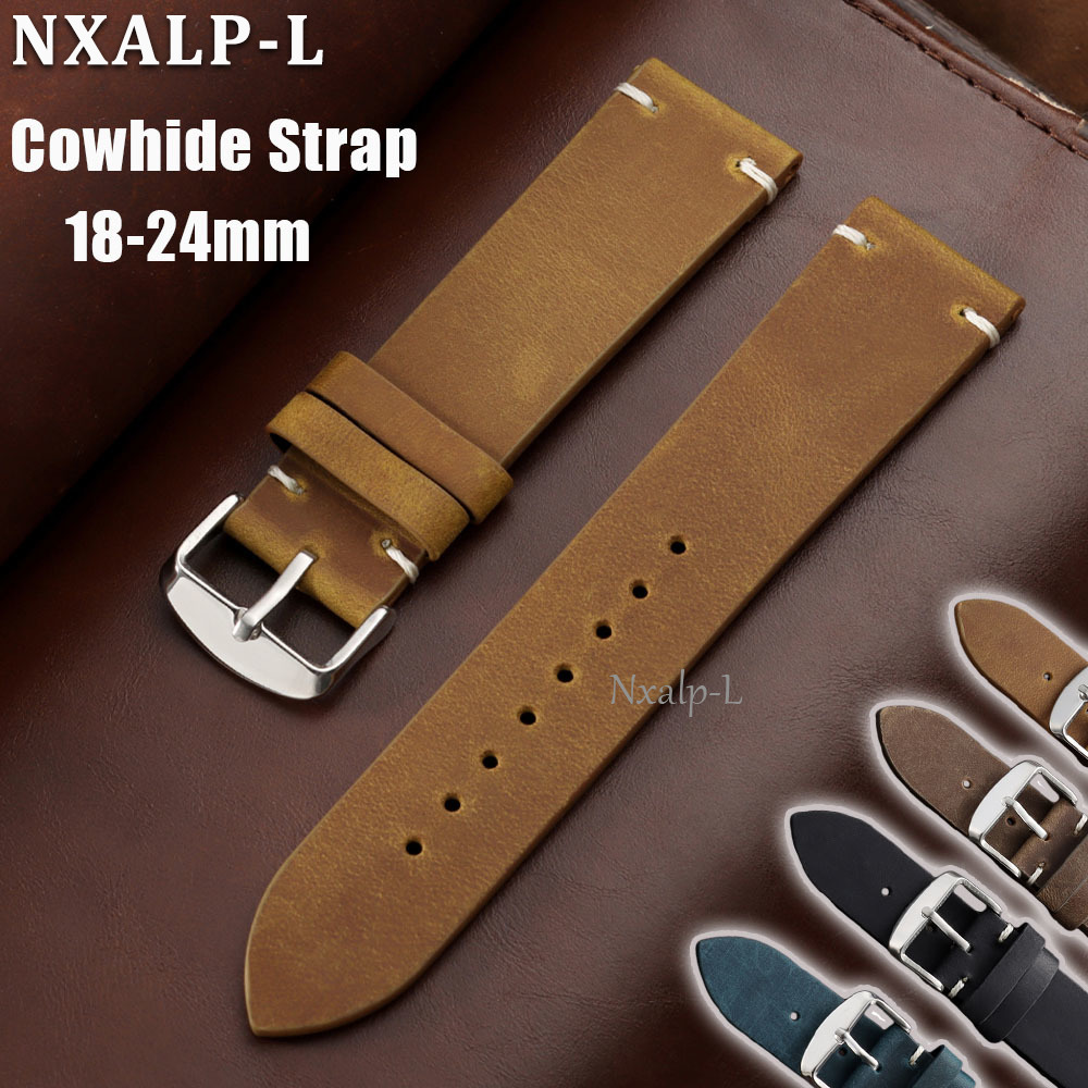Retro Oil Wax Leather Watch Ba - Seiko Watches Smartwatch avaliação e preço