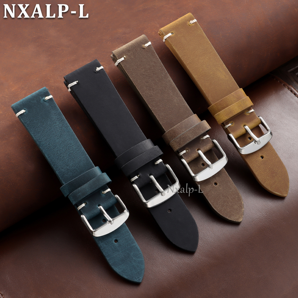 Retro Oil Wax Leather Watch Ba - Seiko Watches Smartwatch avaliação e preço