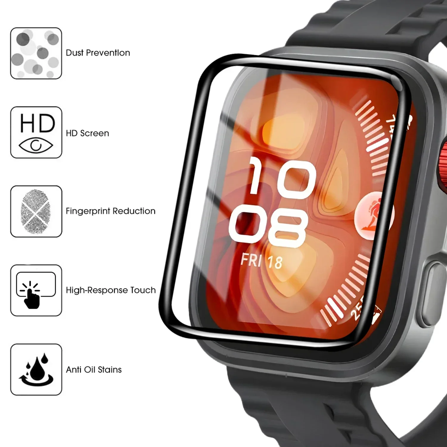 1-5Pcs 9D Curved Film For Huaw - Watches Not Smartwatch avaliação e preço