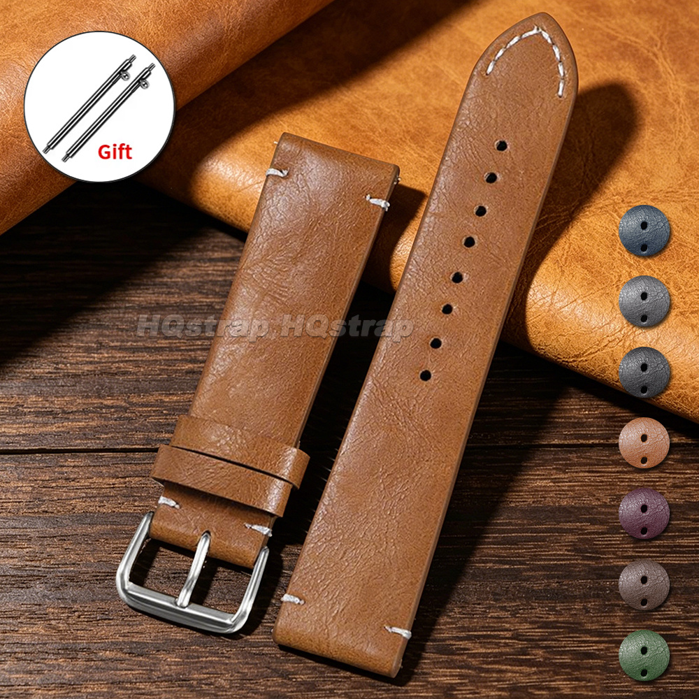 Oil Wax Leather Watch Strap 18 - Seiko Watches Smartwatch avaliação e preço
