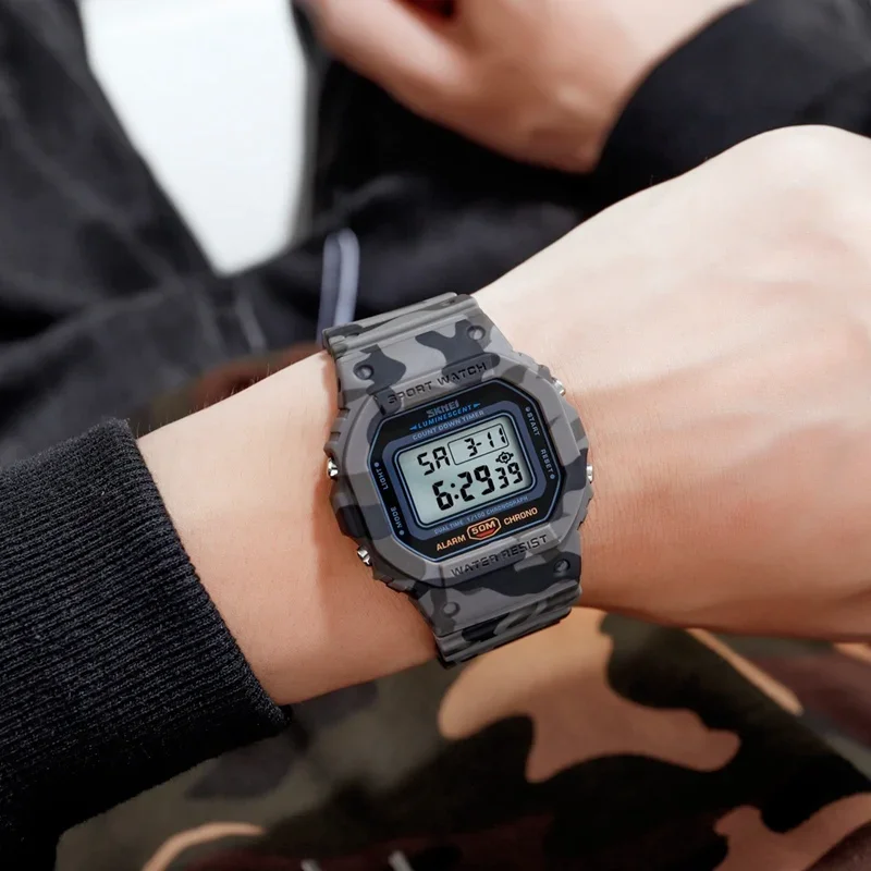 SKMEI 1628 Luxury Digital Men  - Tide Watch Surf avaliação e preço