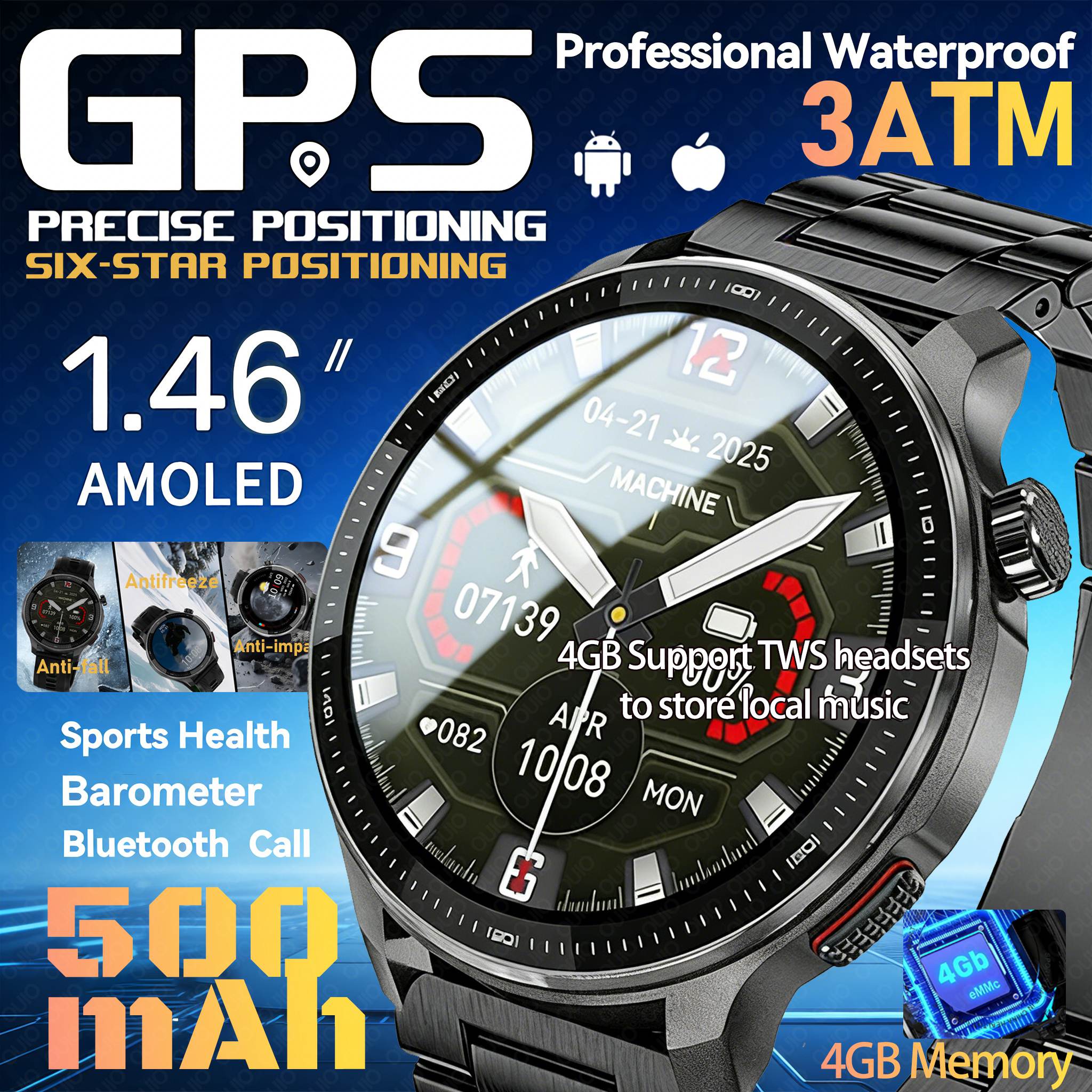 2026 New GPS Smart Watch Super - Smartwatch Professional Watches For Men avaliação e preço