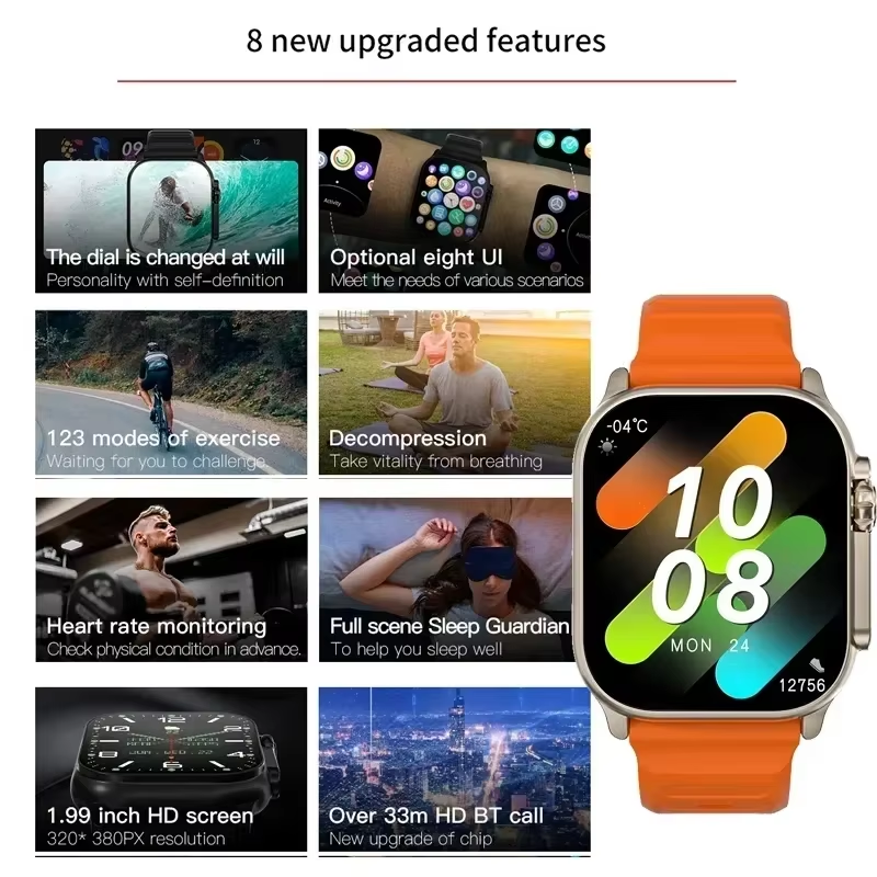 New Watch T10 Ultr Smart Watch - Smartwatch Watches For Women With Gps avaliação e preço