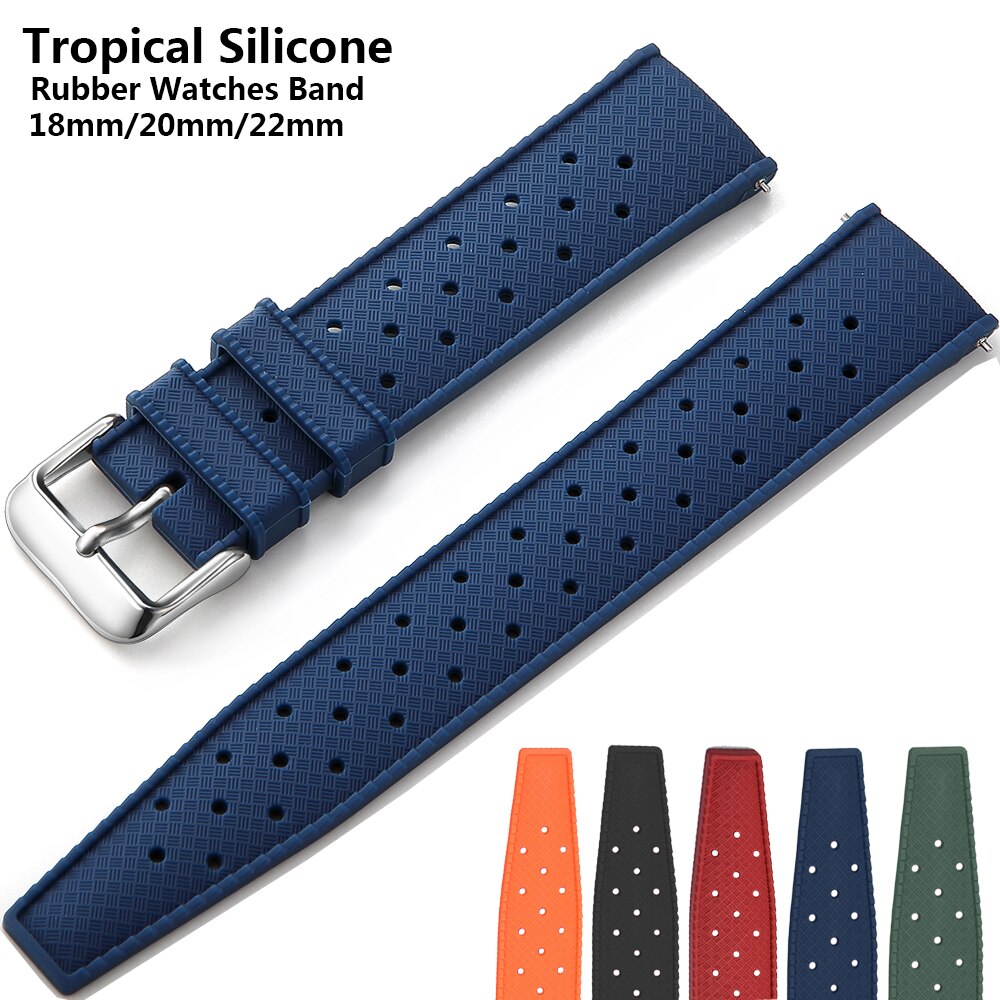 New Tropical Rubber Strap for  - Seiko Watches Smartwatch avaliação e preço