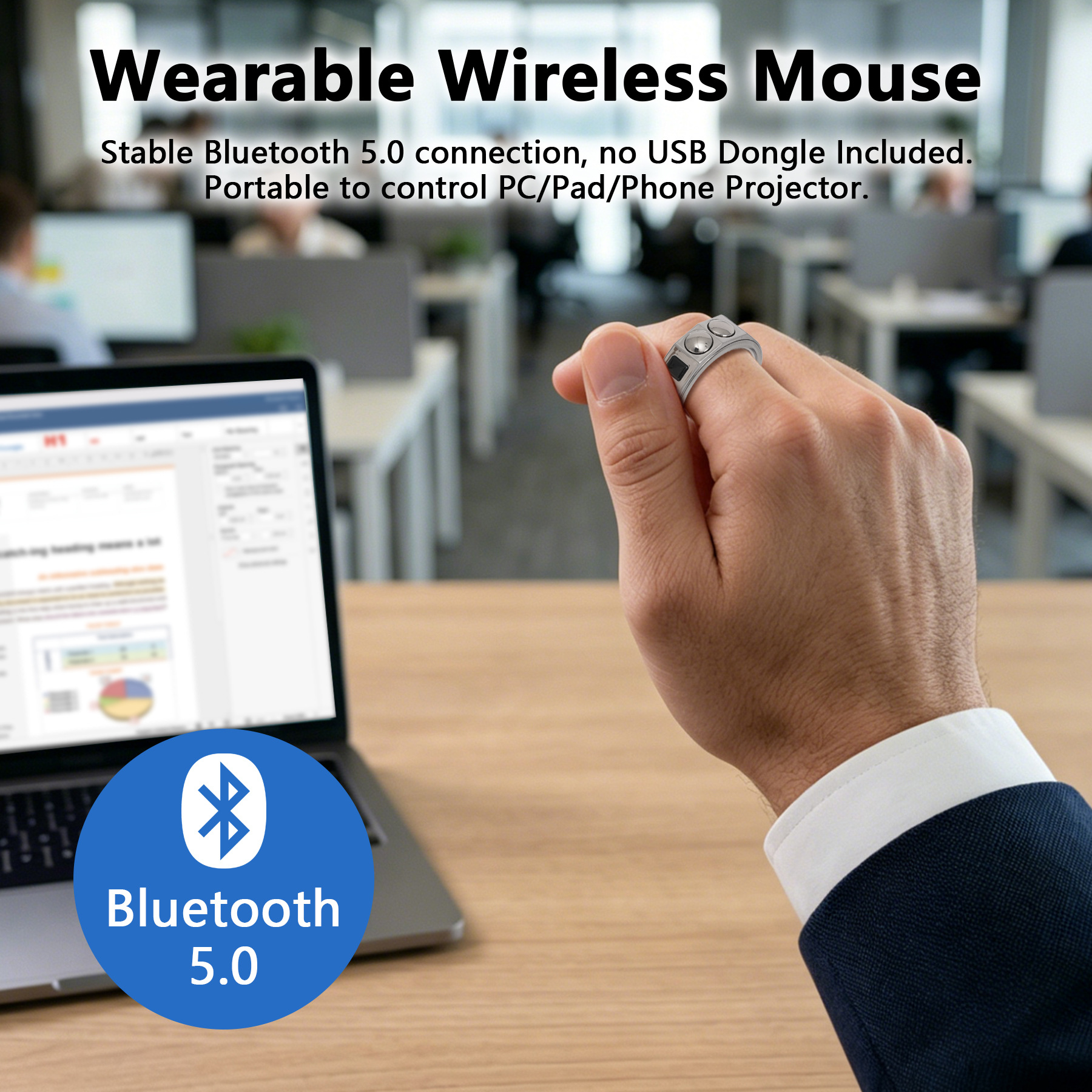 Smart mouse ring ring PPT demo - Smartwatch I Watches avaliação e preço