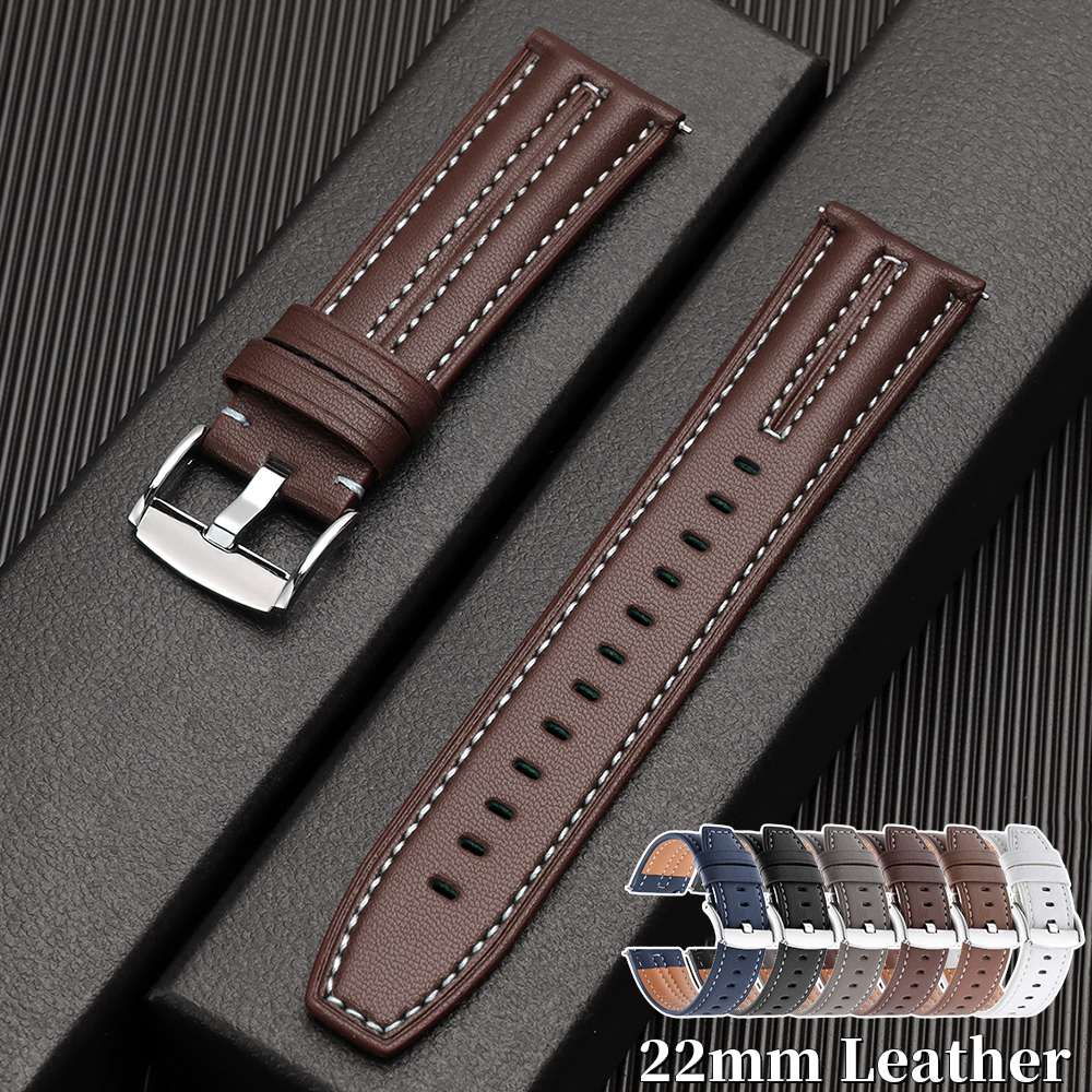 22mm Vintage Leather Watch Ban - Seiko Watches Smartwatch avaliação e preço