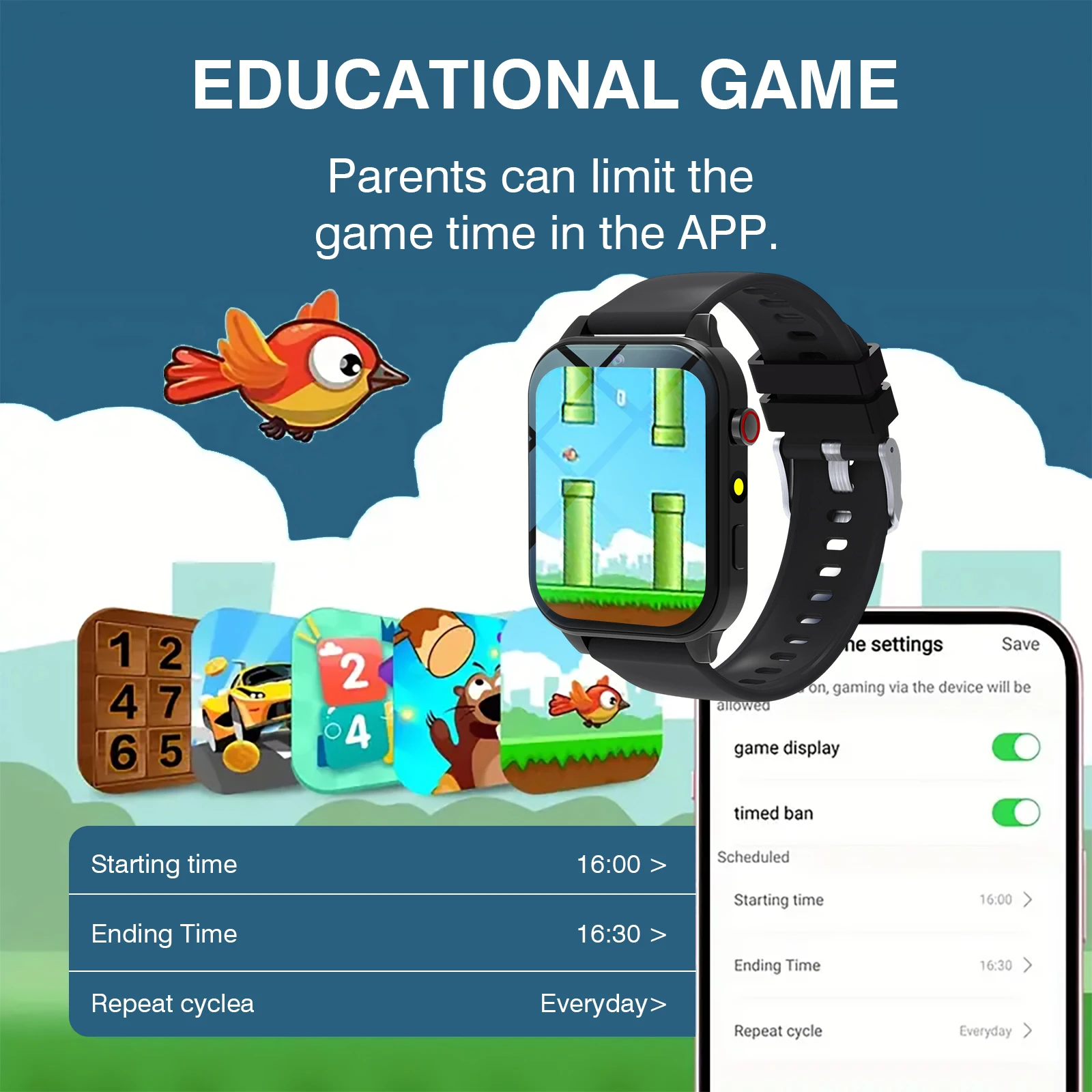 Kids′s Smart Watch 18 Games Ca - Smartwatch Watches Girls avaliação e preço