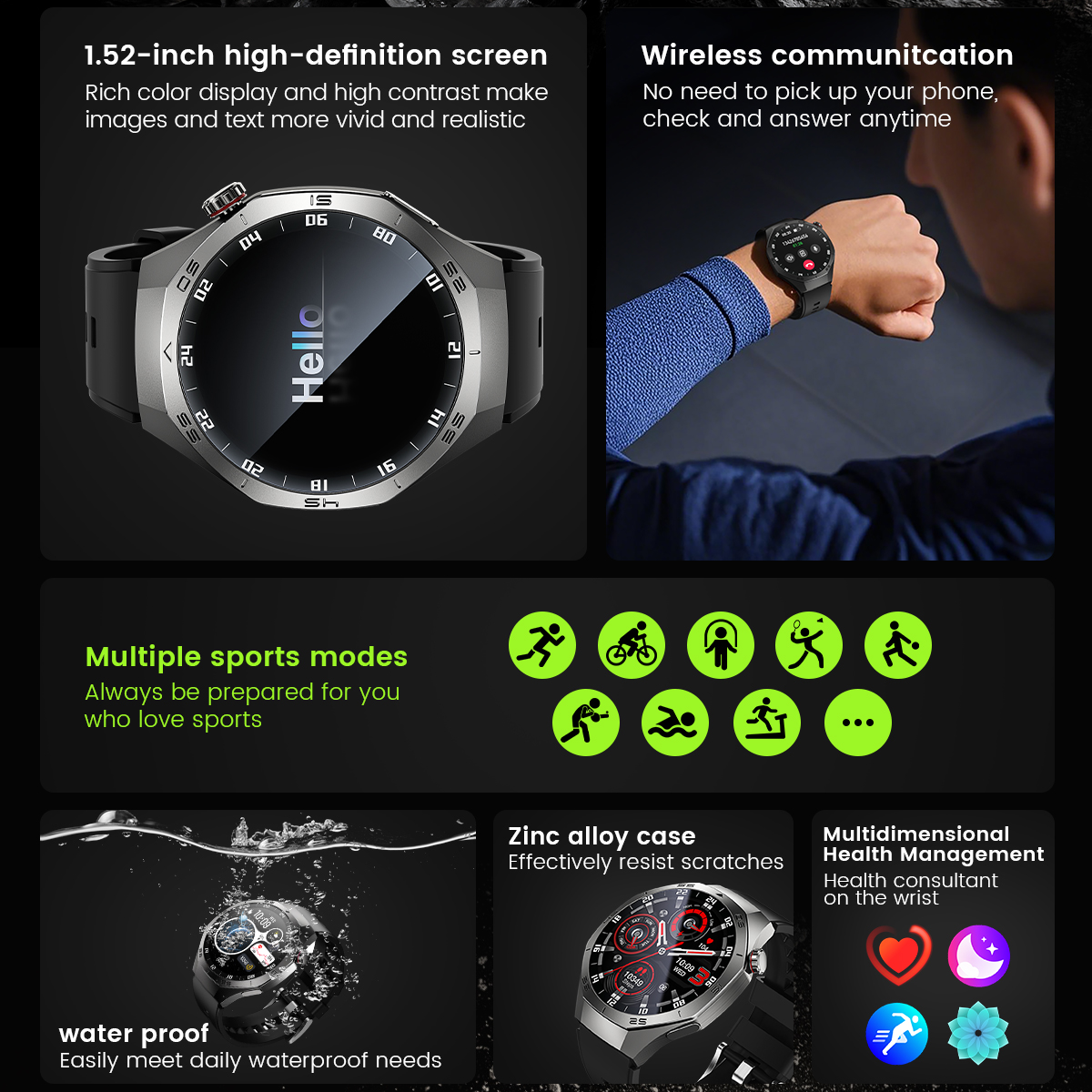 Round GPS Smart Watch Waterpro - Smartwatch Watches Best Gift For Men avaliação e preço