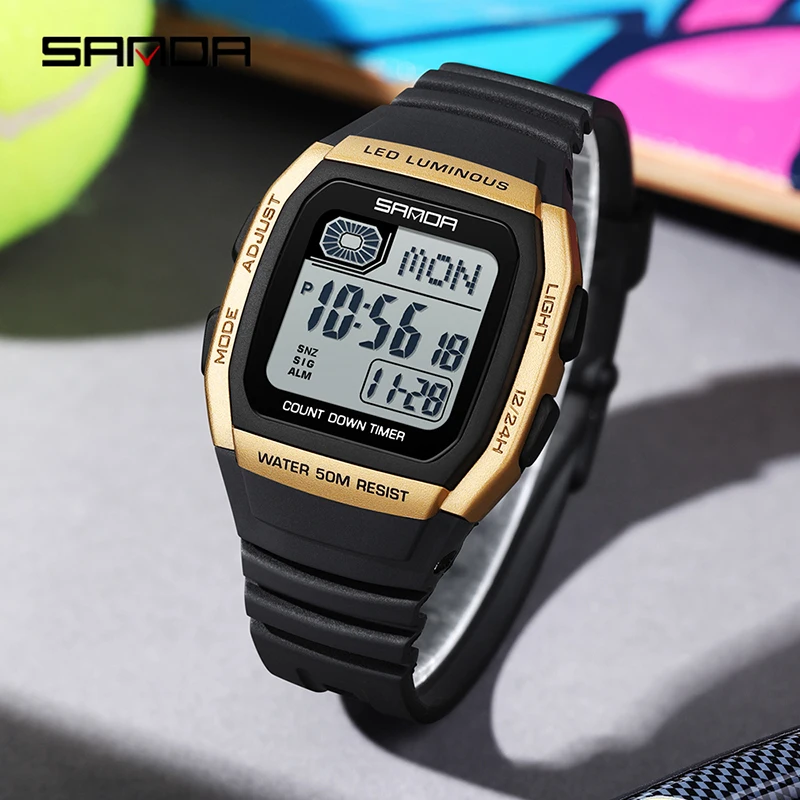 ]SANDA Fashion Trend Youth Ele - Tide Watch Surf avaliação e preço