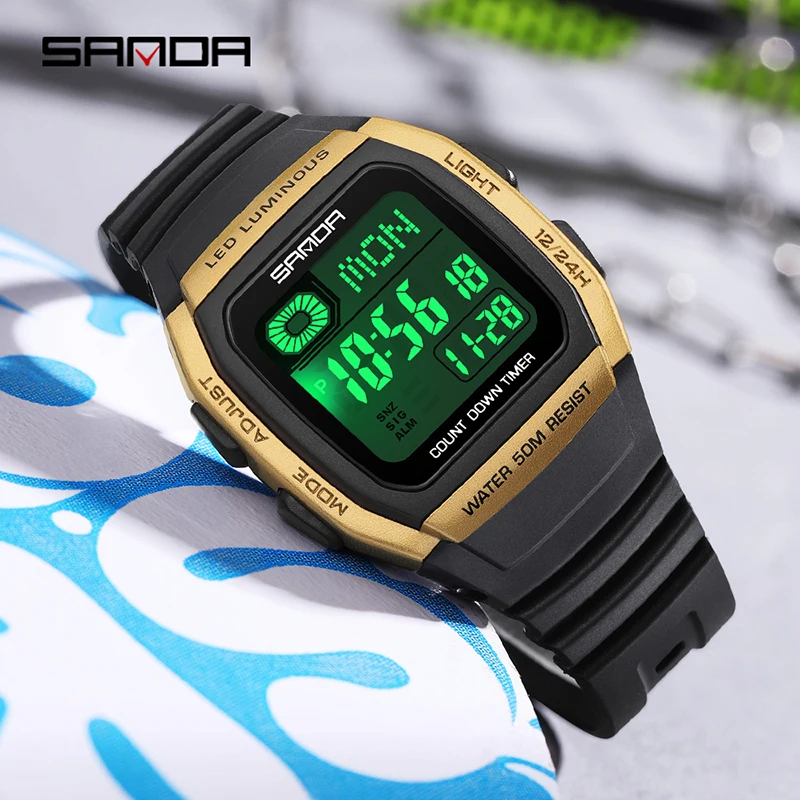 ]SANDA Fashion Trend Youth Ele - Tide Watch Surf avaliação e preço