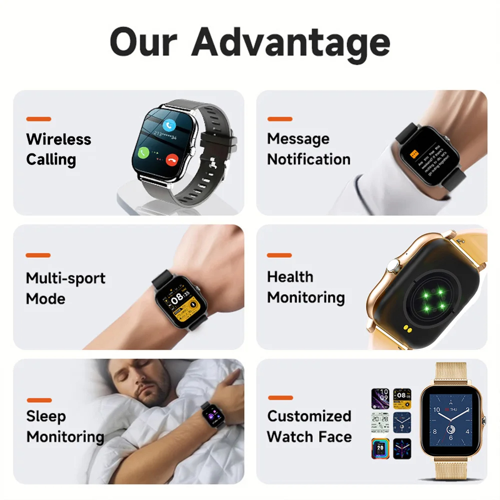 Smart Watch For Android IOS Wa - Smartwatch Professional Watches For Men avaliação e preço