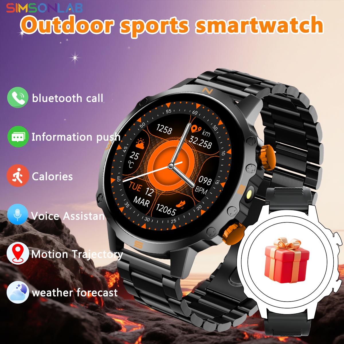 New Smart Watch 1.5''HD Screen - Smartwatch Watches Birthday Gift For Men avaliação e preço