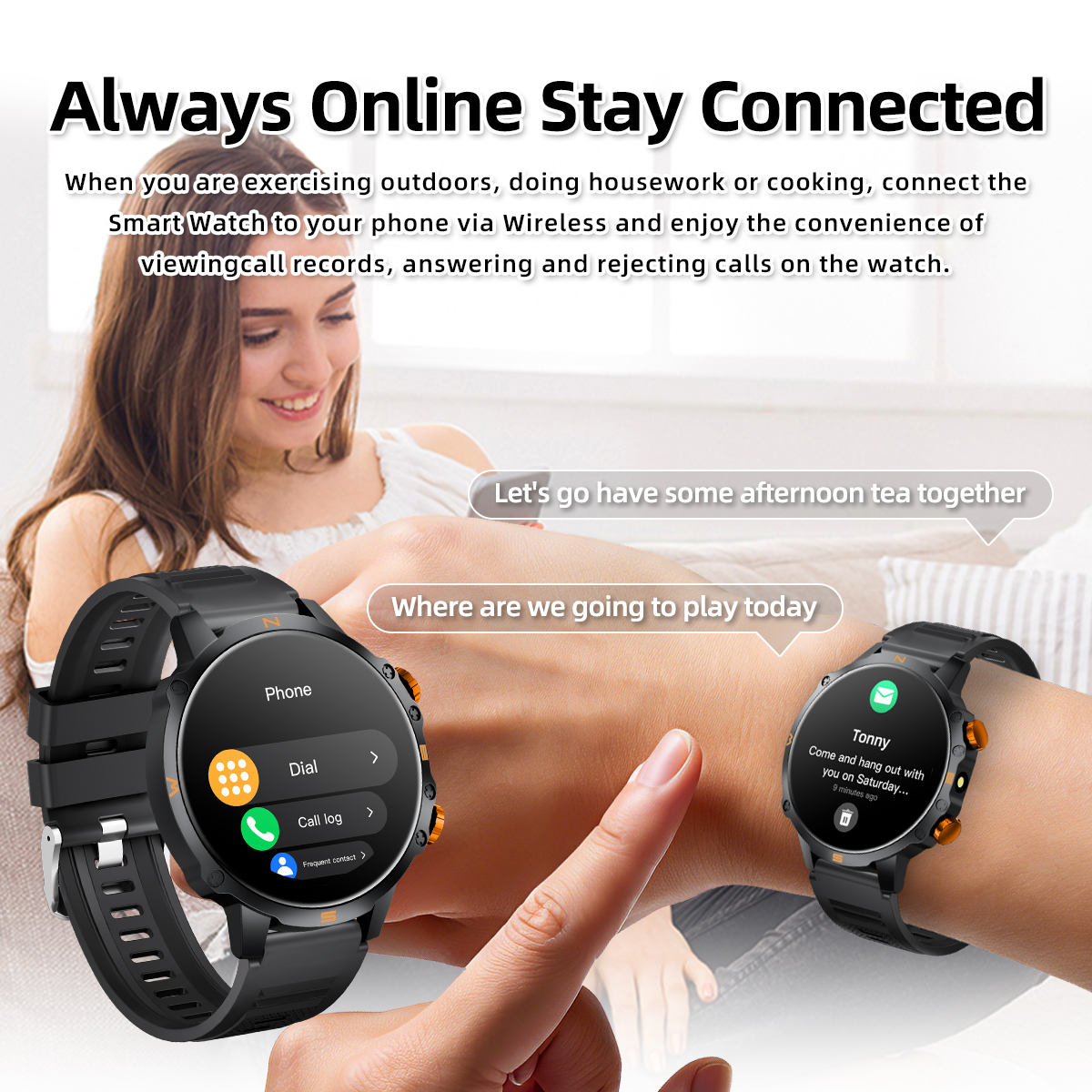 New Smart Watch 1.5''HD Screen - Smartwatch Watches Birthday Gift For Men avaliação e preço