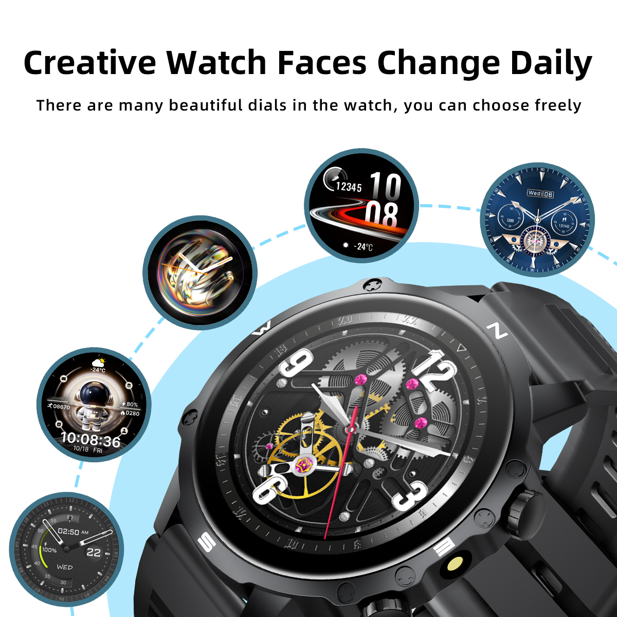 New Smart Watch 1.5''HD Screen - Smartwatch Watches Birthday Gift For Men avaliação e preço
