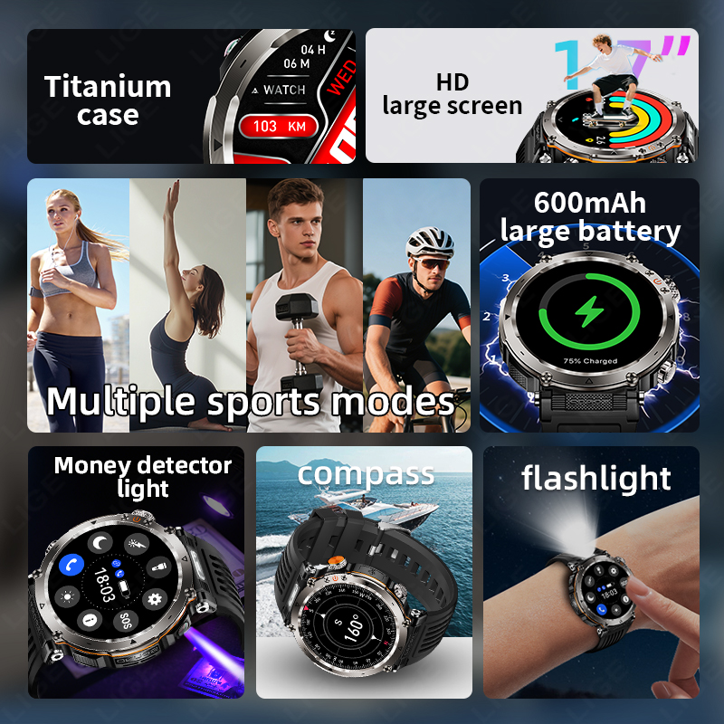 New Military Outdoor Smartwatc - Smartwatch I Watches avaliação e preço