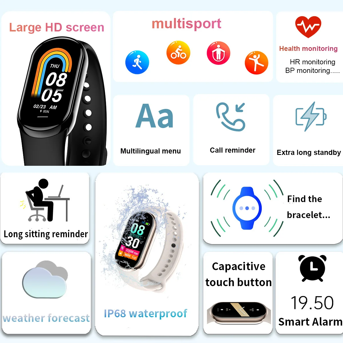 New Original Small M8 Band Sma - Smartwatch Professional Watches For Men avaliação e preço