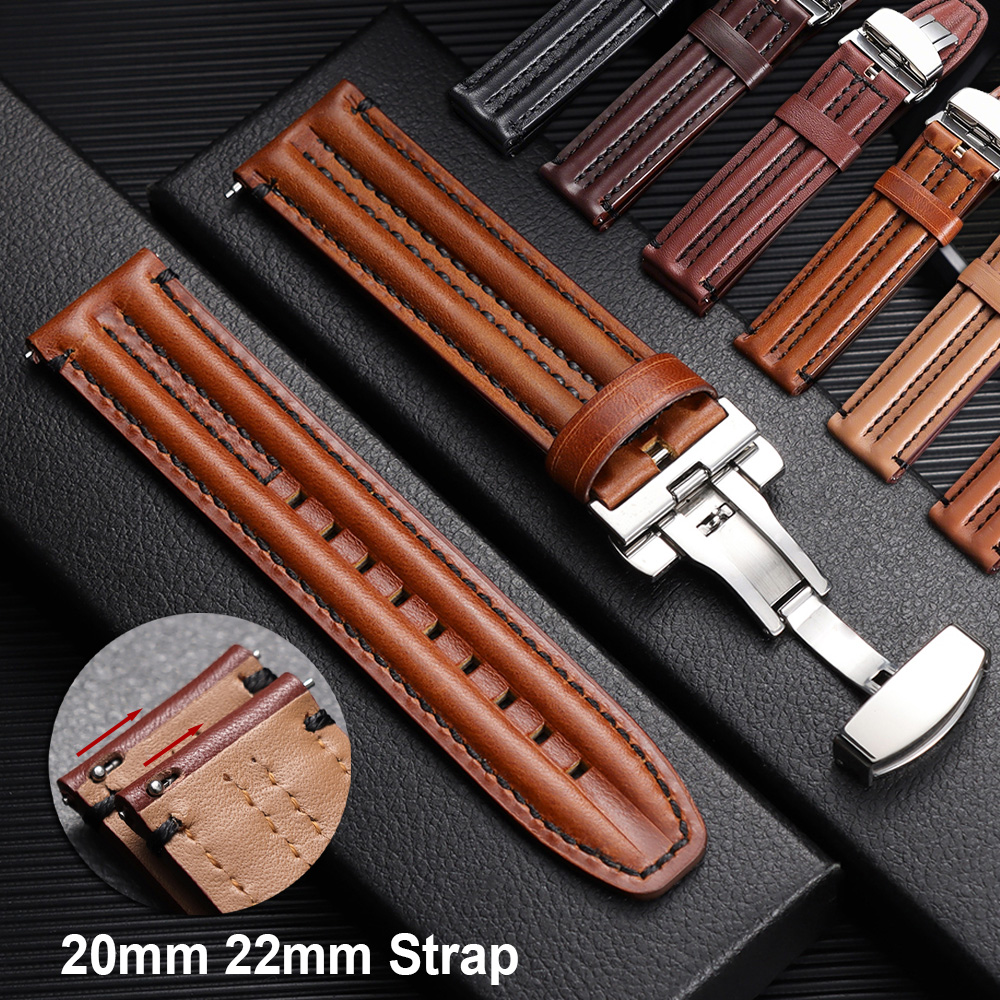 20mm 22mm Genuine Cowhide Watc - Seiko Watches Smartwatch avaliação e preço