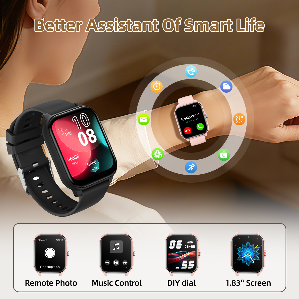 New Smart Watch Message Remind - Smartwatch Watches Birthday Gift For Men avaliação e preço