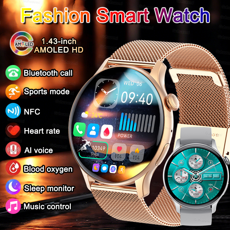 Women Smartwatch NFC AMOLED Sc - Smartwatch Watches For Women With Gps avaliação e preço